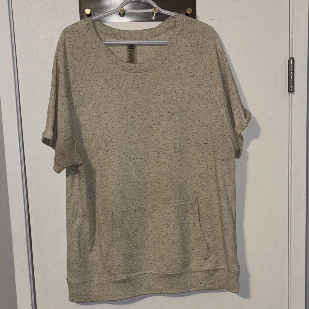 Mono B Speckled Cream Short Sleeve Tee